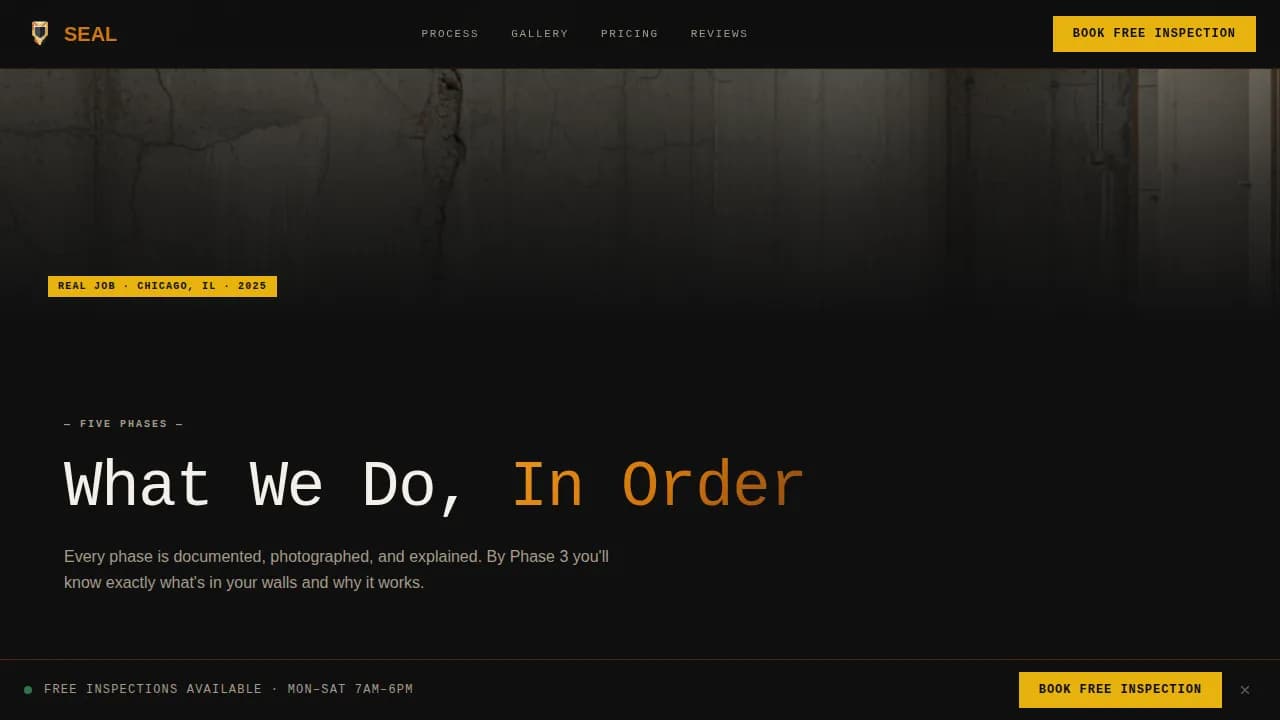 Foundation Waterproofing Contractor Website Template