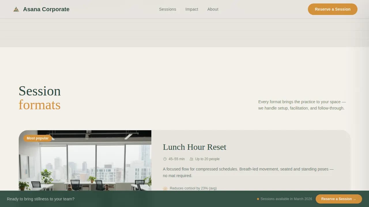 Yoga & Pilates Studio Appointment Booking Website Template