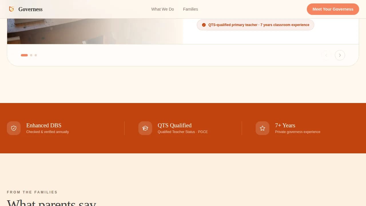 Nanny & Au Pair Blog & Content Website Template