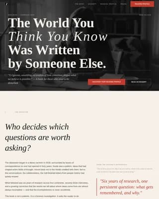 Author — Editorial Non-Fiction Writer Landing Page Template