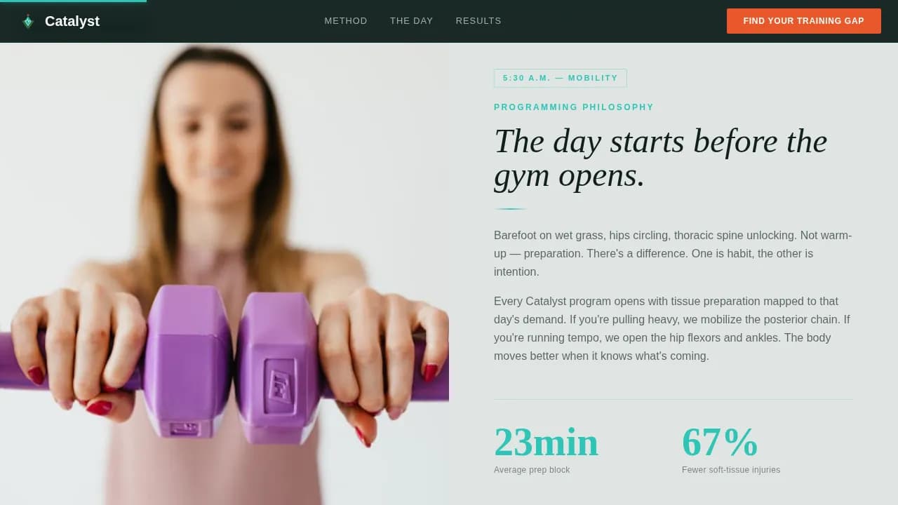 Athletic Performance Coaching Website Template for Competitive Athletes