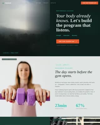 Athletic Performance Coaching Website Template for Competitive Athletes