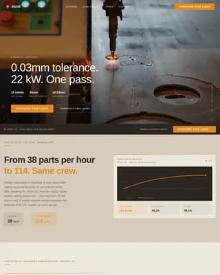 Advanced Manufacturing Processes Careers & Recruitment Website Template