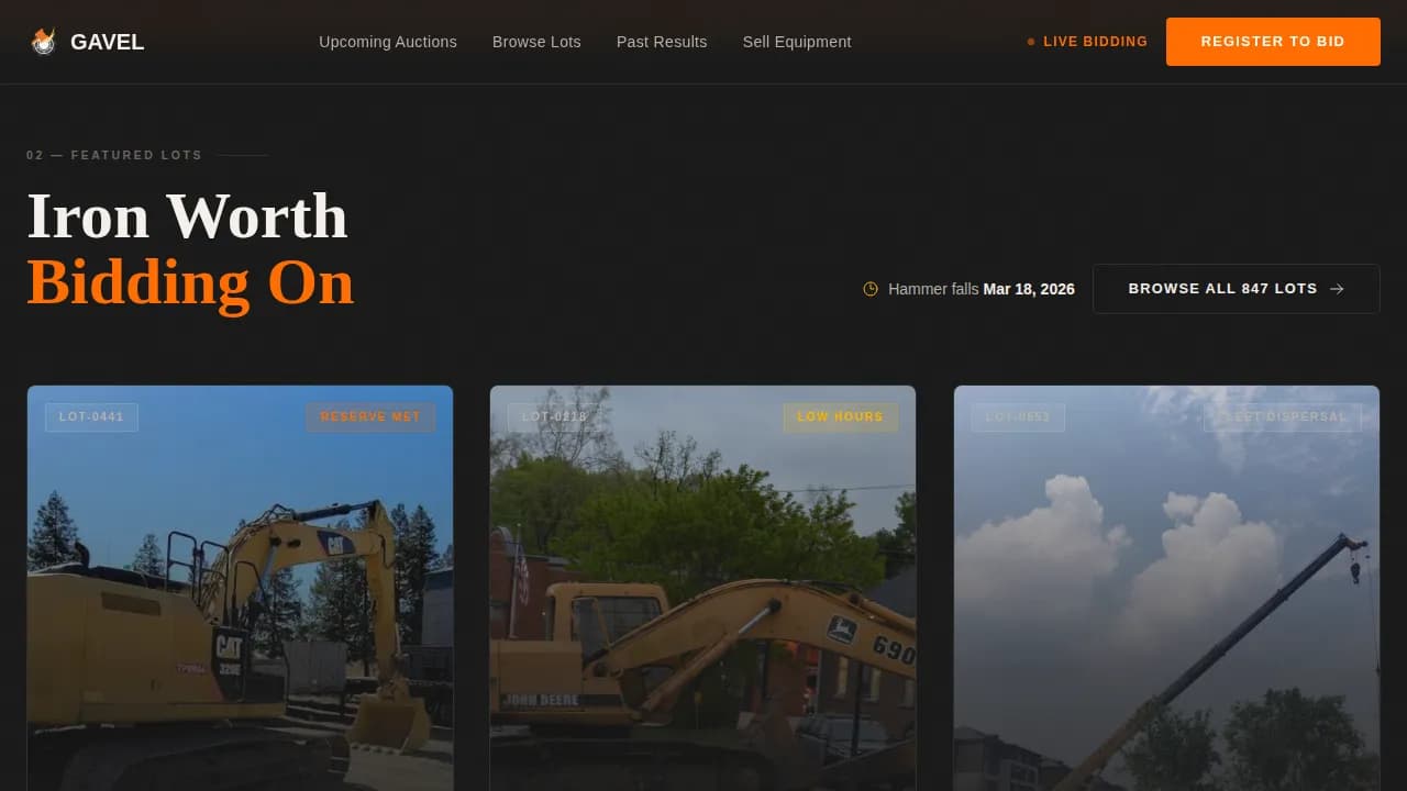 Auction Platforms & Types Pre-Launch & Coming Soon Website Template