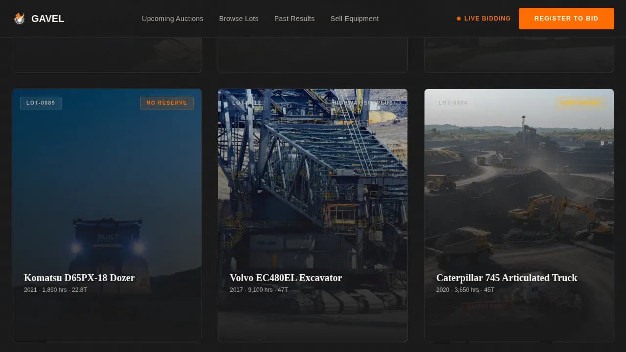 Auction Platforms & Types Pre-Launch & Coming Soon Website Template