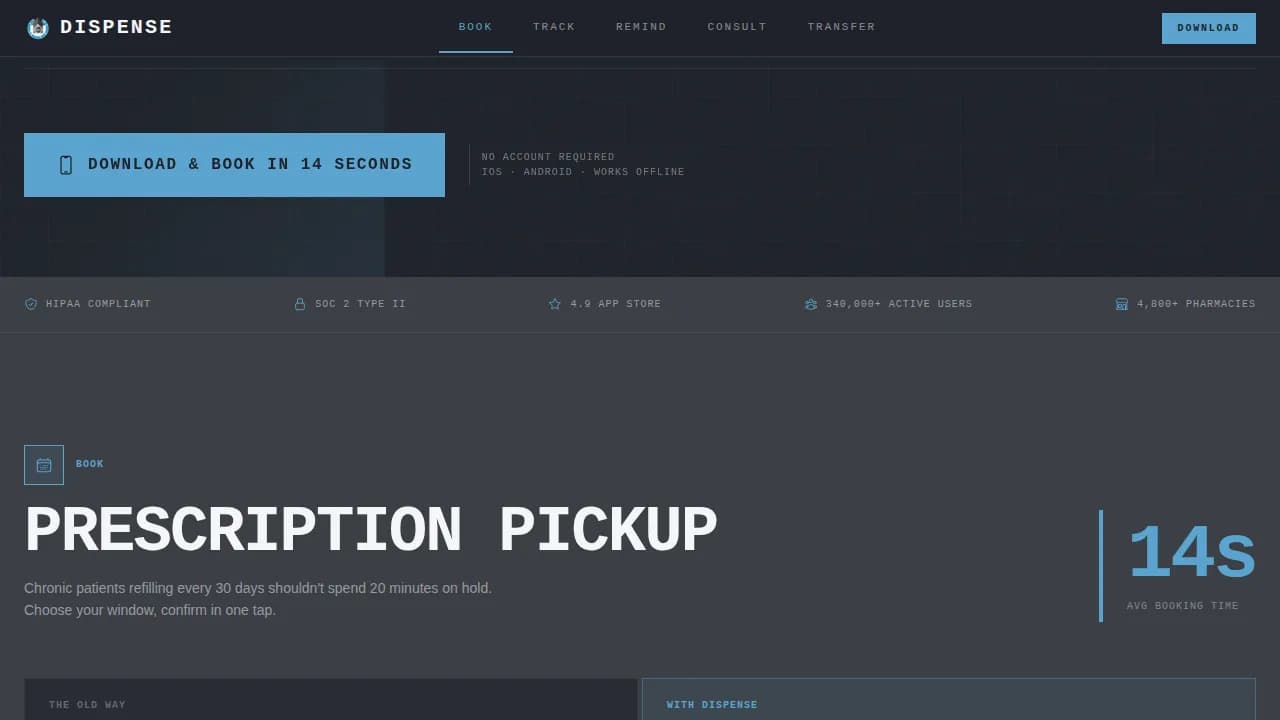 Pharmacy Digital Presence Appointment Booking Website Template