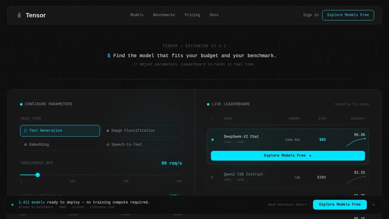 Advanced AI & Machine Learning Cost Estimator Website Template