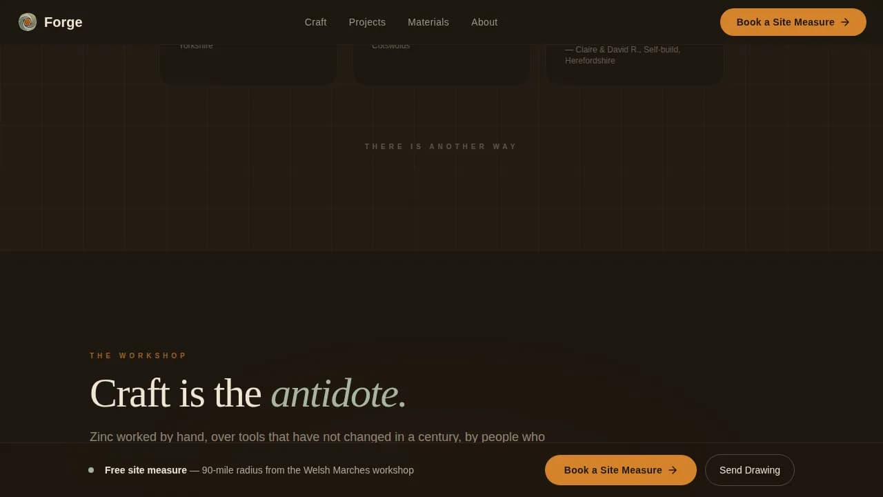 Zinc Products Appointment Booking Website Template