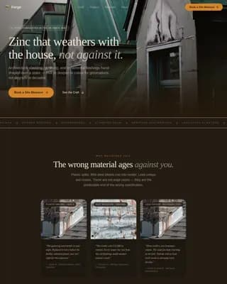 Zinc Products Appointment Booking Website Template