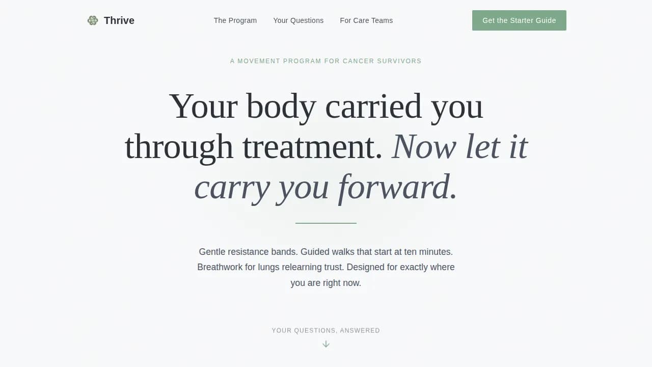 Cancer Recovery Care FAQ & Common Questions Website Template