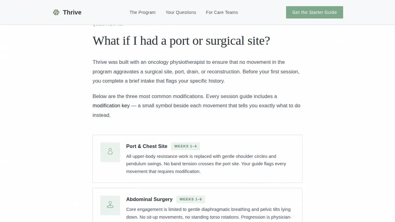 Cancer Recovery Care FAQ & Common Questions Website Template