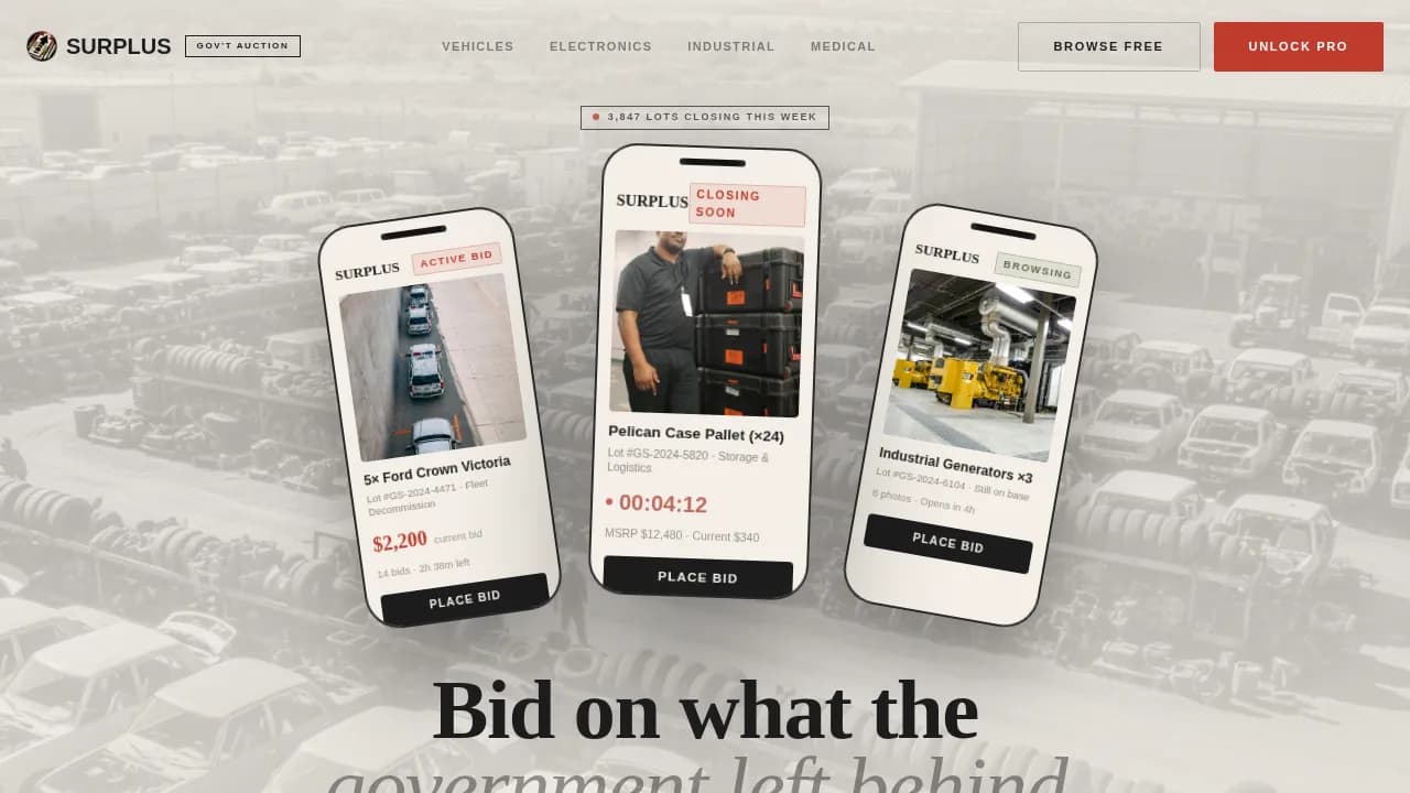 Auction Platforms & Types Pre-Launch & Coming Soon Website Template