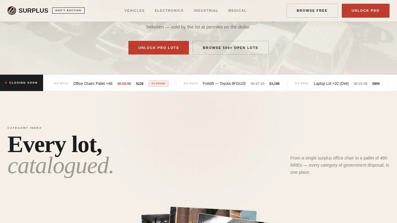 Auction Platforms & Types Pre-Launch & Coming Soon Website Template