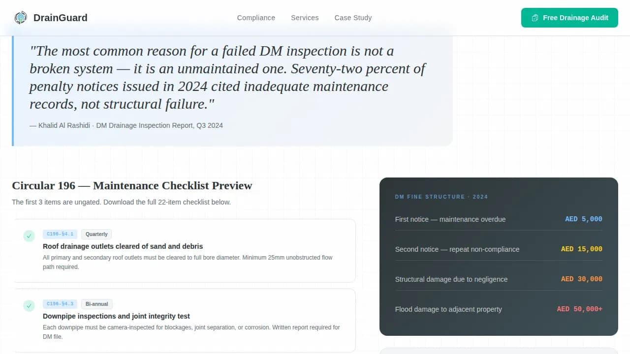 Streamflow — Compliance Gutter Specialist Landing Page Template