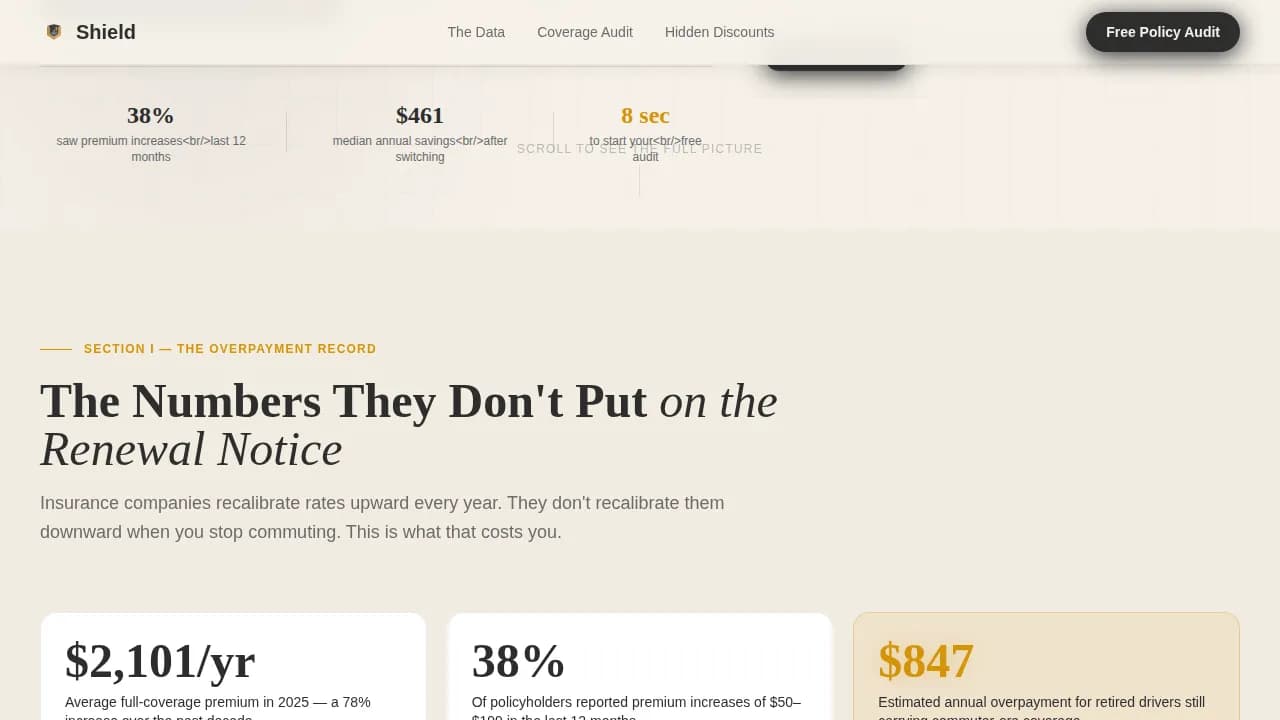 Complete Retiree Insurance Comparison Website Template