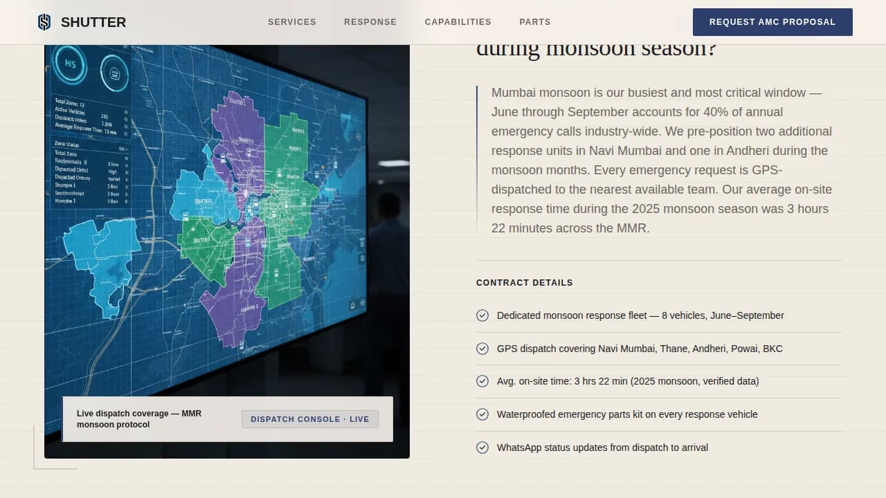 Gateway — Commercial Garage Operations Landing Page Template