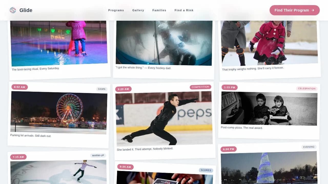 Stride — Community Youth Skating Landing Page Template