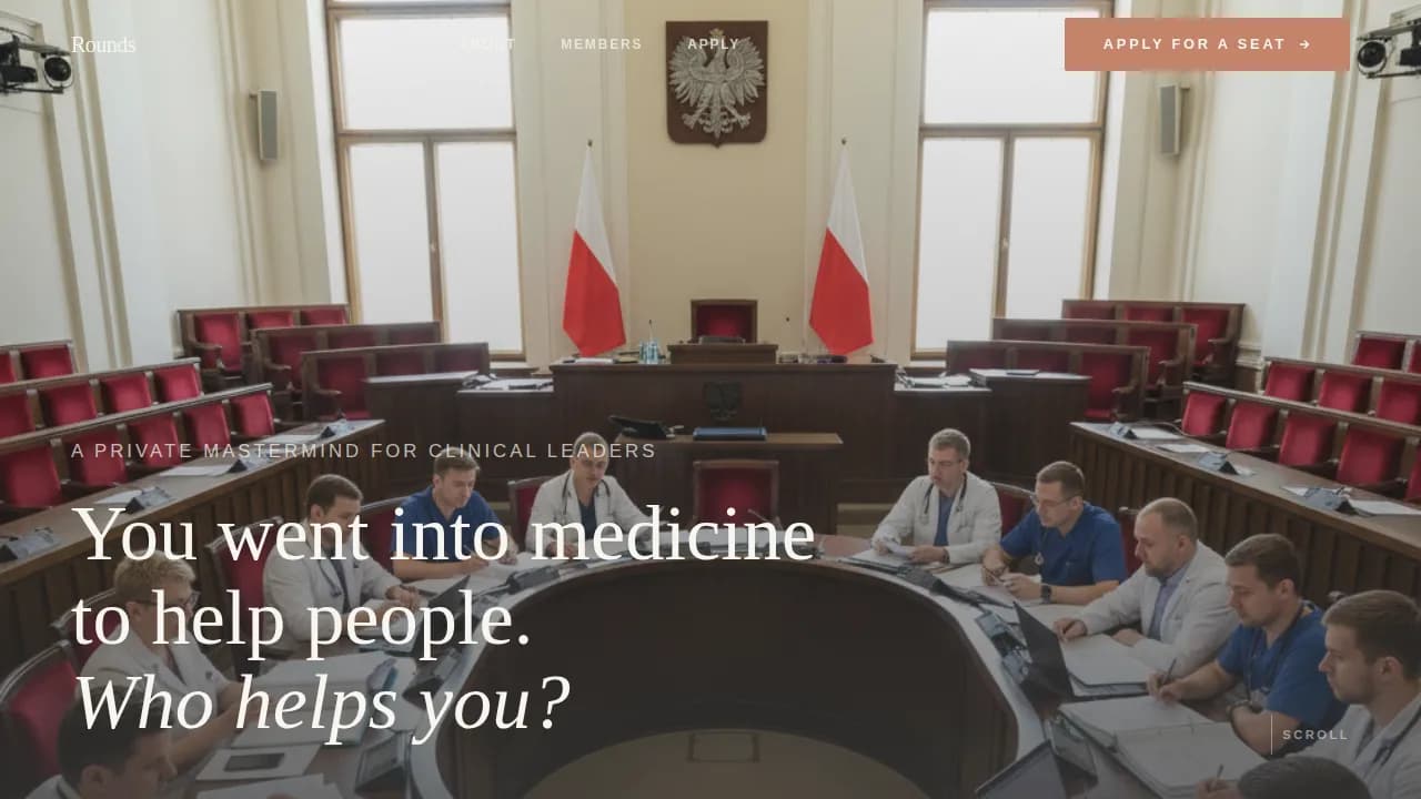 Convene — Exclusive Clinician Network Landing Page Template