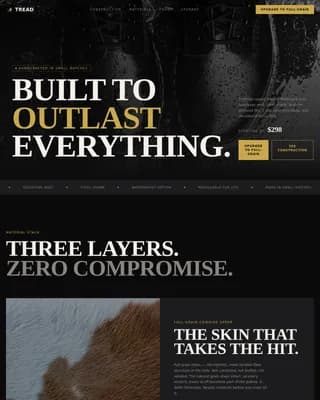 Sole — Premium Tactical Footwear Landing Page Template