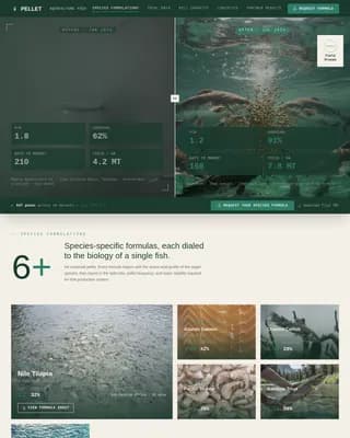Aquaculture Fish Feed Manufacturer Website Template
