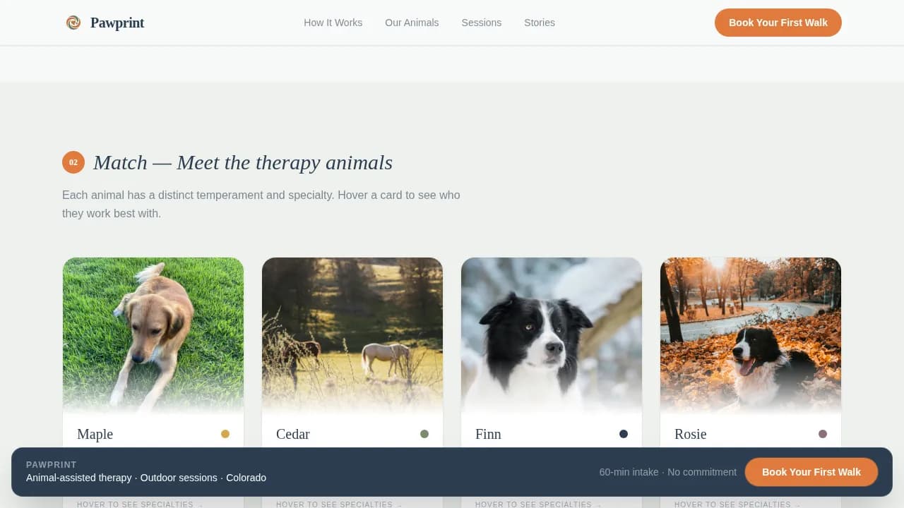 Wellness Modalities Appointment Booking Website Template