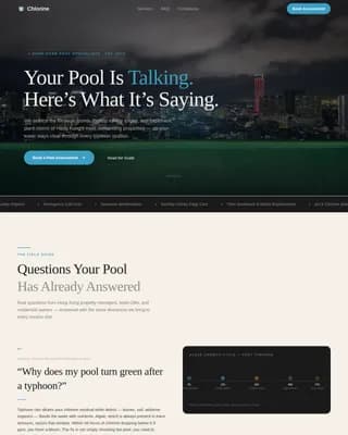 Chlorine - Expert Pool Maintenance Landing Page Template
