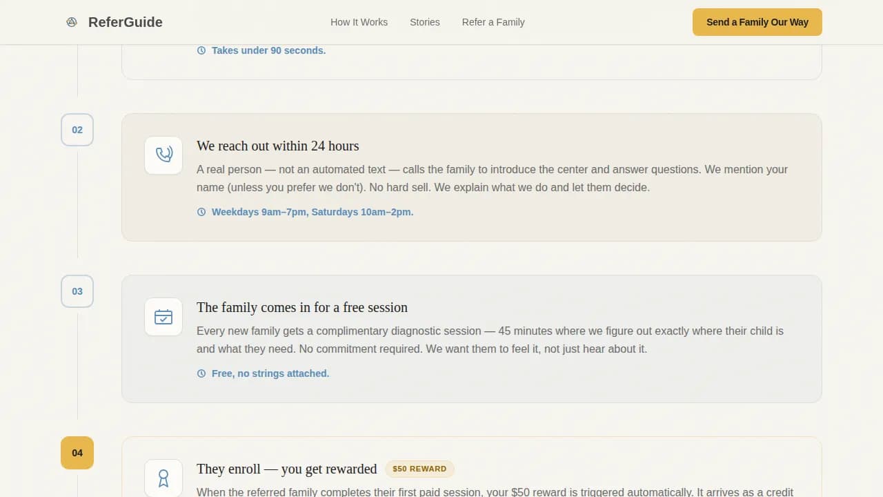 Tutoring Center Marketing Reviews & Social Proof Website Template