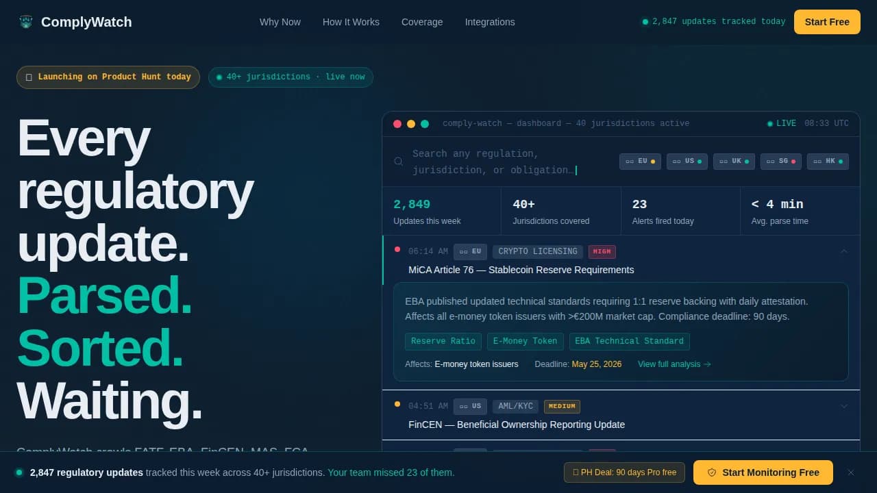 Specialist RegTech Startup Privacy Policy & Terms Website Template