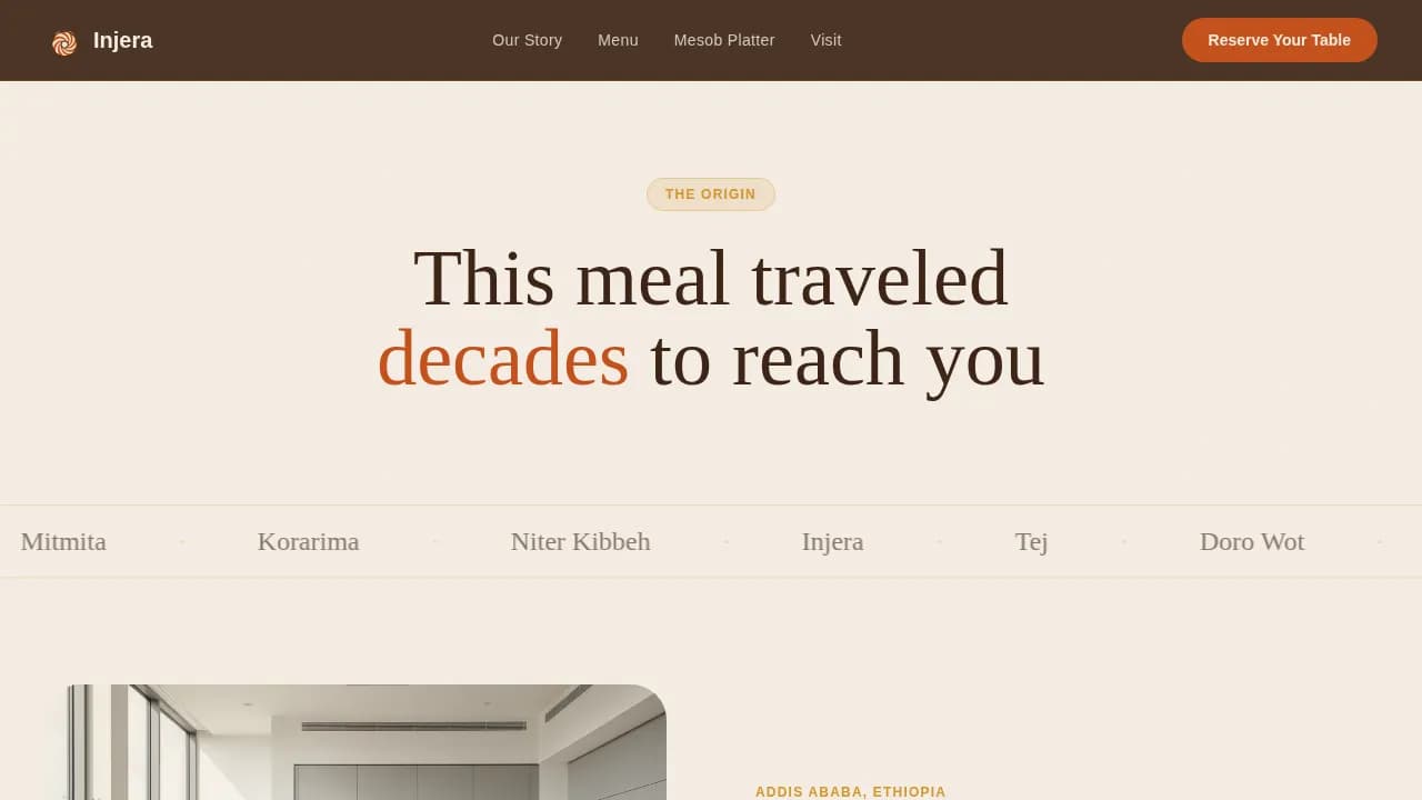Premium Regional & Ethnic Restaurant Professional Website Template