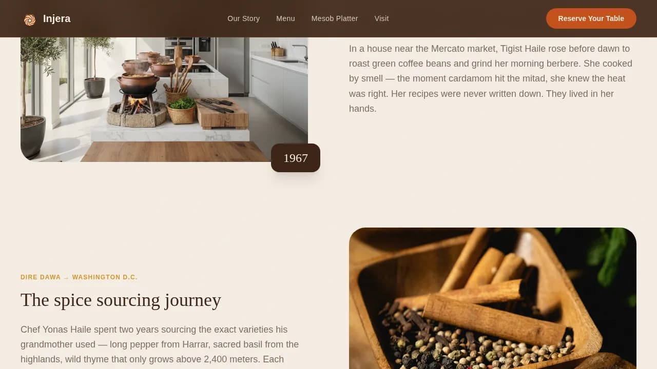 Premium Regional & Ethnic Restaurant Professional Website Template
