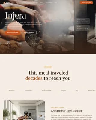 Premium Regional & Ethnic Restaurant Professional Website Template