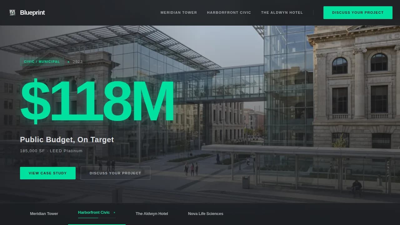 Specialist Architecture Firm Portfolio & Case Study Website Template