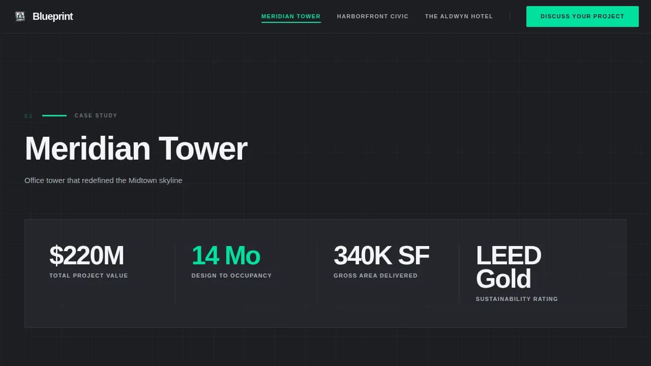 Specialist Architecture Firm Portfolio & Case Study Website Template