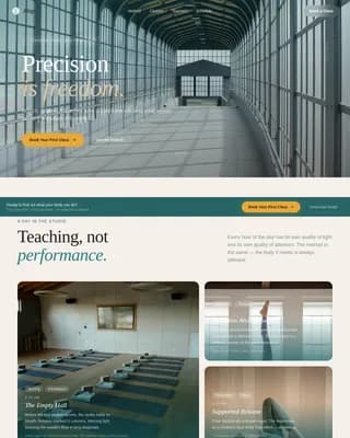 Advanced Yoga & Pilates Studio Appointment Booking Website Template
