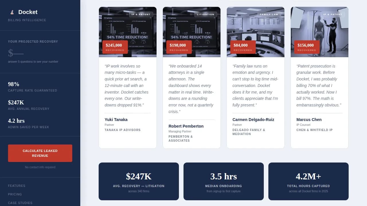 Advanced LegalTech & Compliance Software Reviews & Social Proof Website Template