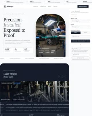 Specialist Millwright Business Site Maintenance Website Template
