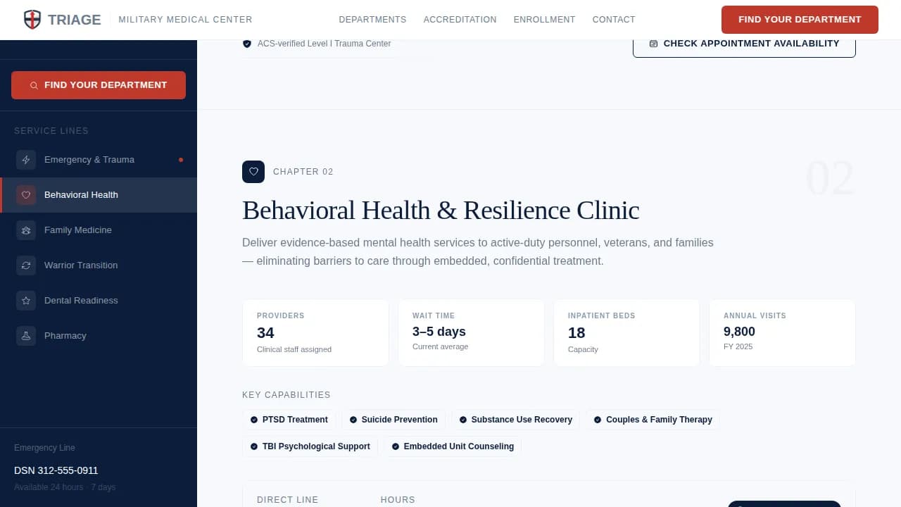 Specialist Military & Defense Provider Directory Website Template