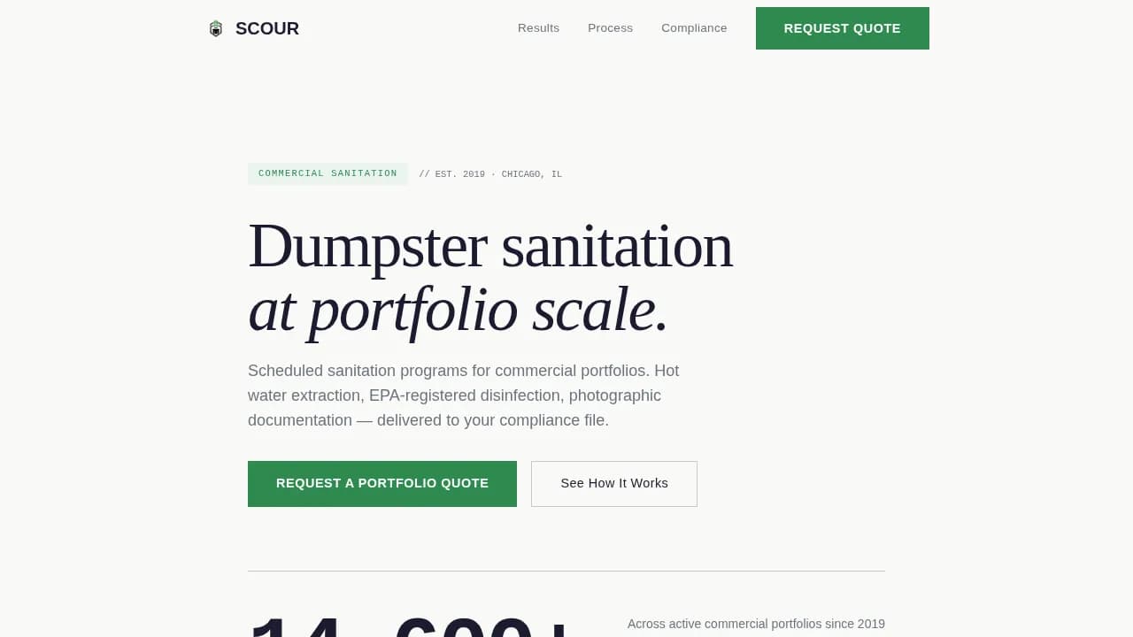 Specialist Specialty Cleaning Portfolio & Case Study Website Template