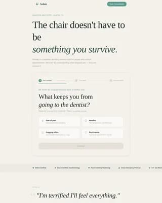 Local Sedation Dentist Appointment Booking Website Template