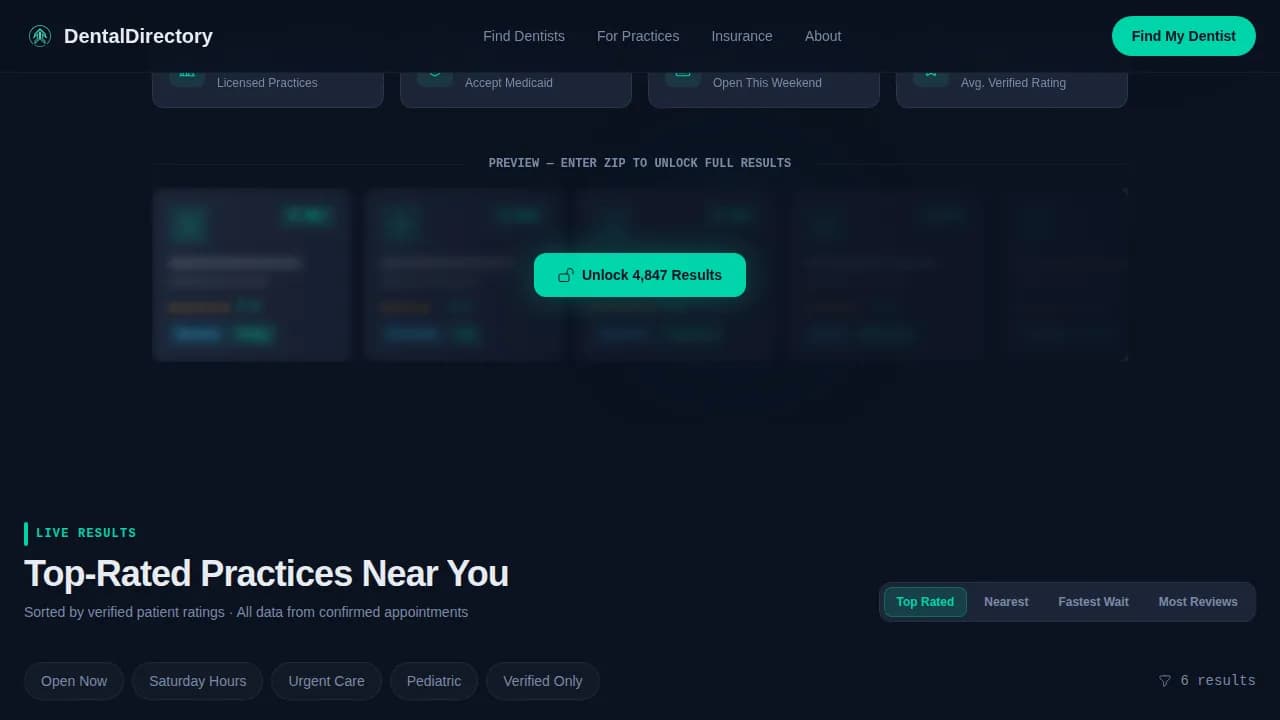 Dental Digital Presence Provider Directory Website Template