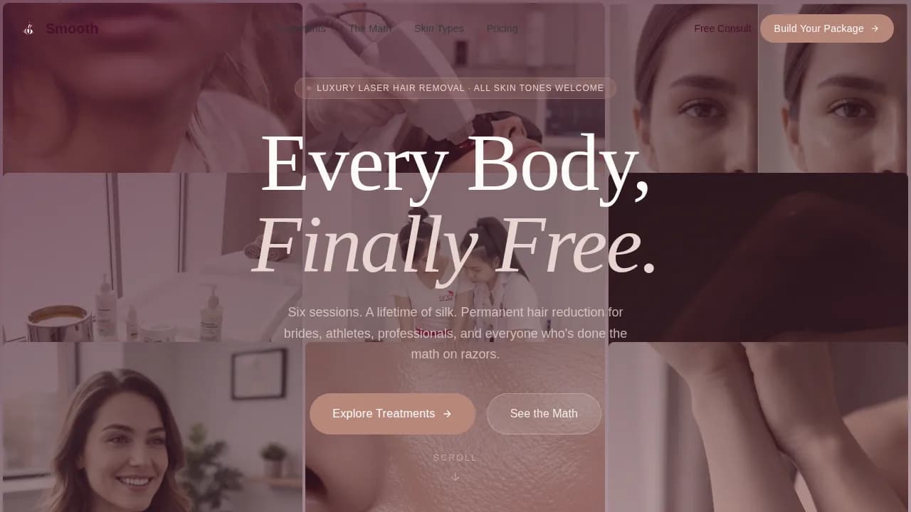 Smooth — Premium Hair Removal Clinic Landing Page Template