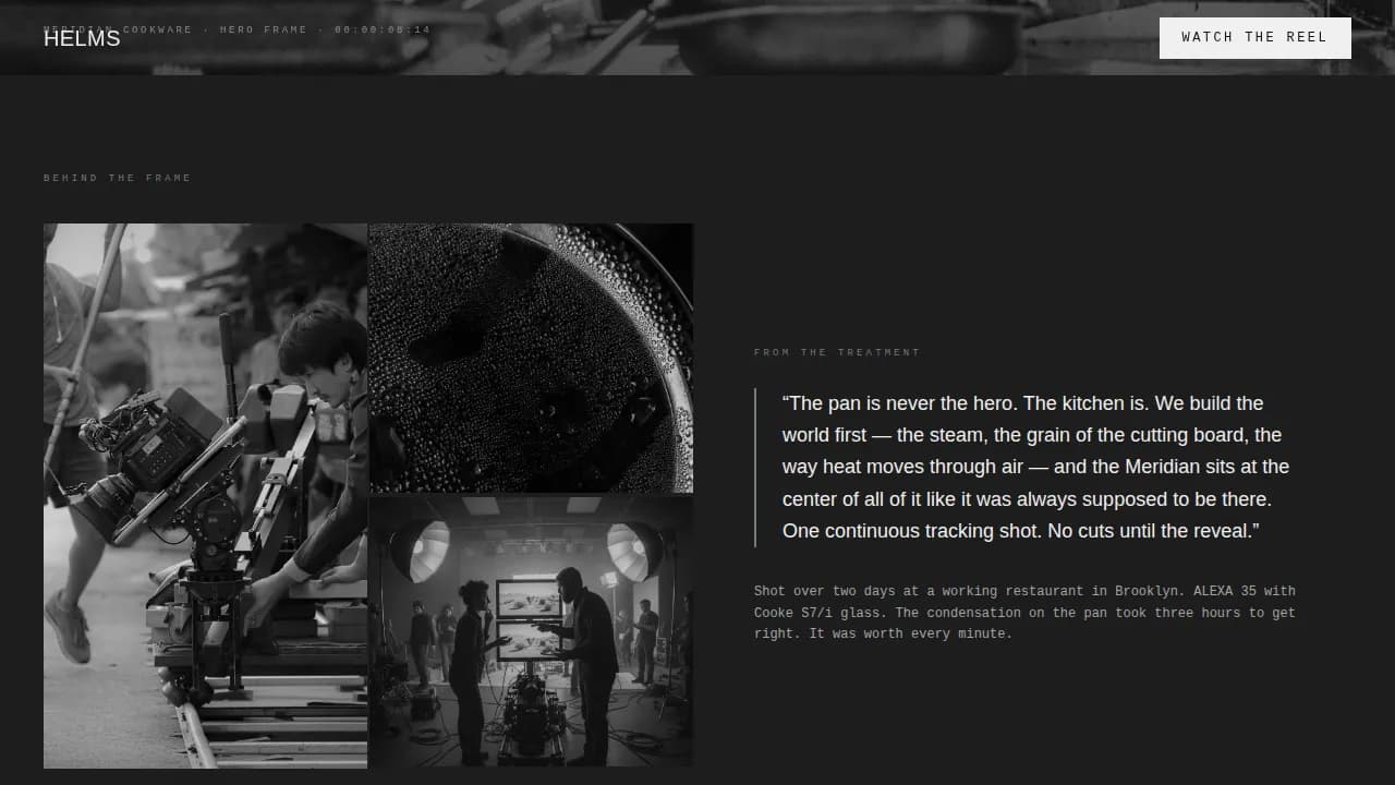 Videography & Film Portfolio Professional Website Template