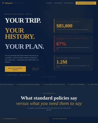 Safeguard — Expert Travel Insurance Quote Landing Page Template