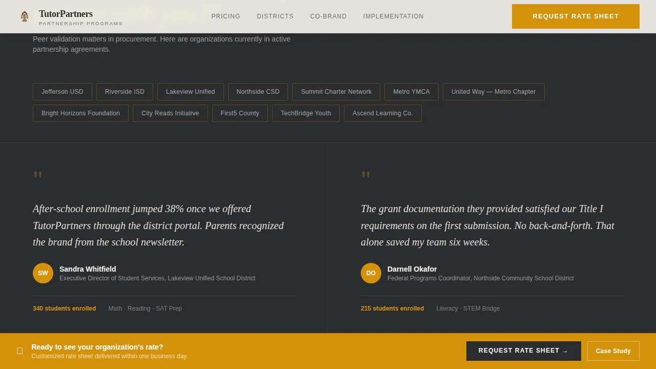 Tutoring Center Marketing FAQ & Common Questions Website Template