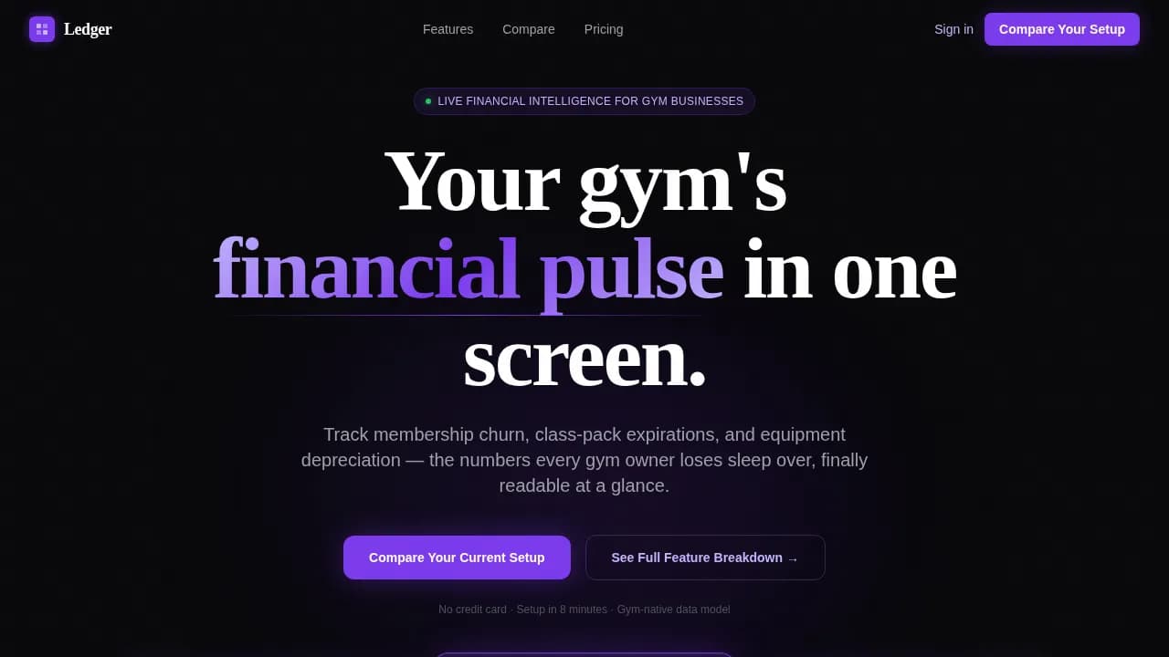Fitness & Gym Software Comparison Website Template