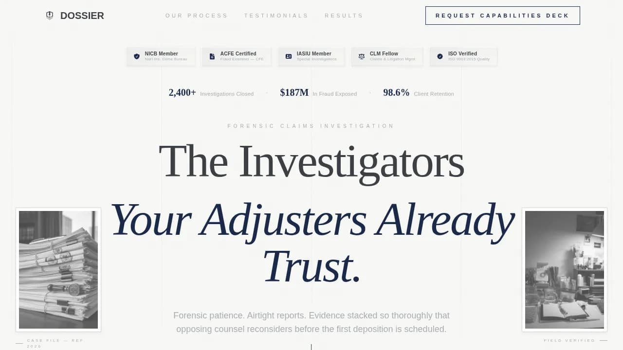 Record — Precision Investigative Services Landing Page Template