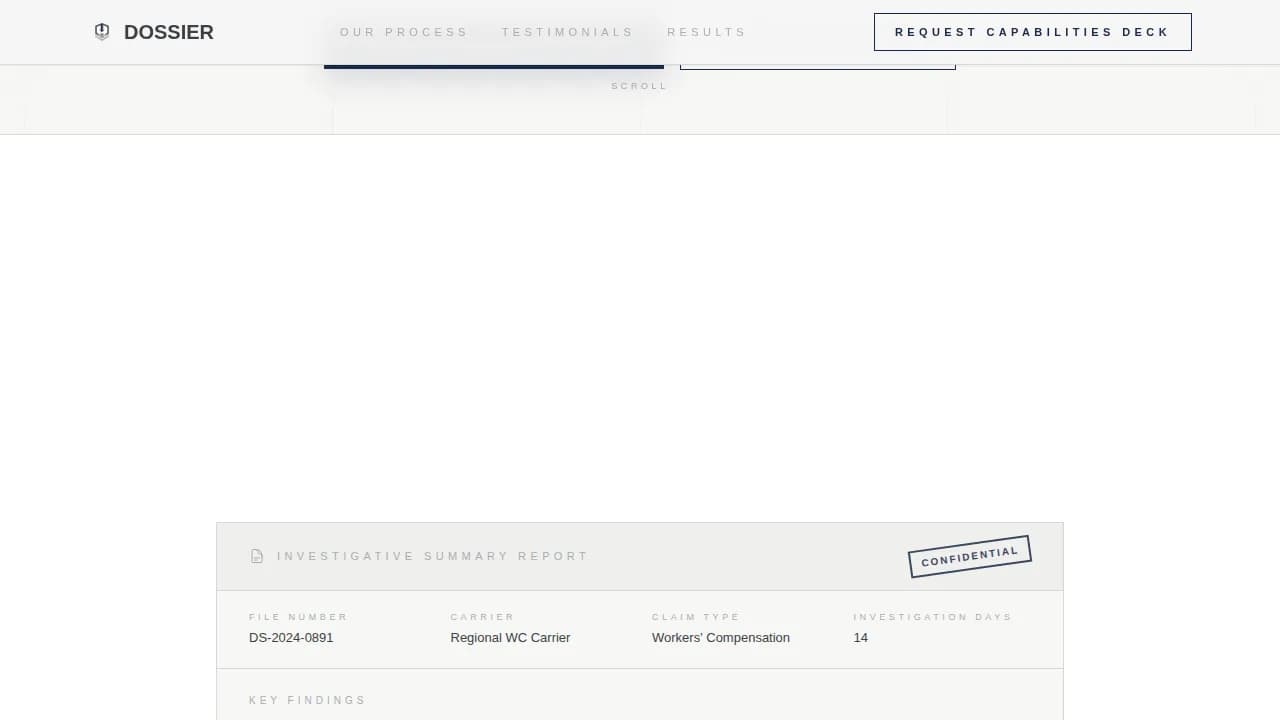 Record — Precision Investigative Services Landing Page Template