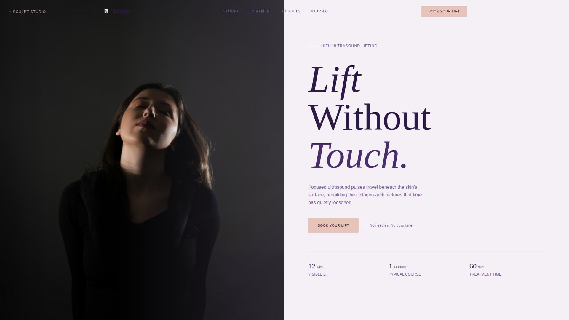 Specialty Beauty Treatments Booking Website Template