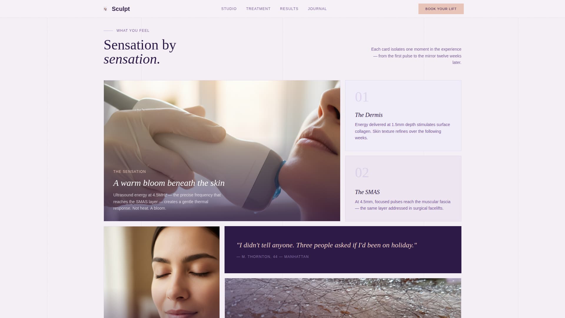 Specialty Beauty Treatments Booking Website Template