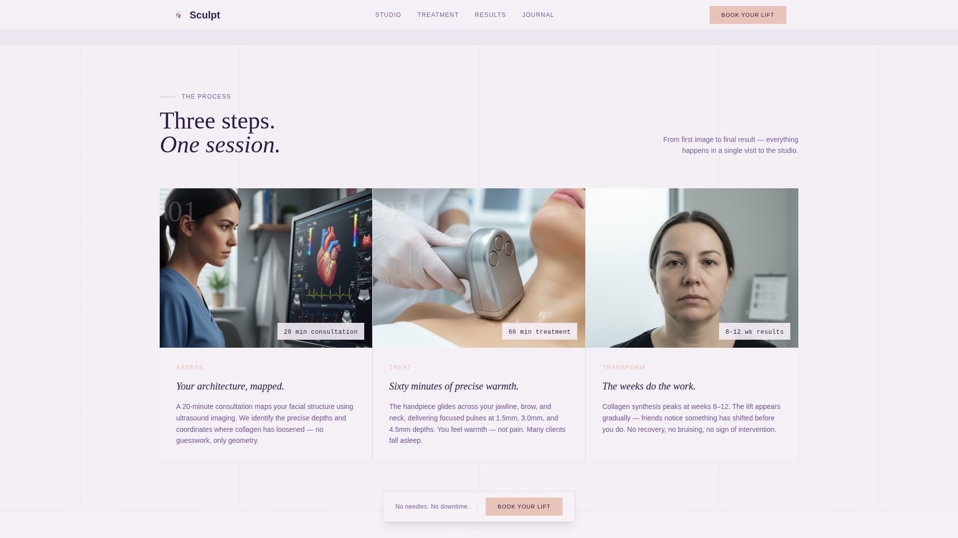 Specialty Beauty Treatments Booking Website Template